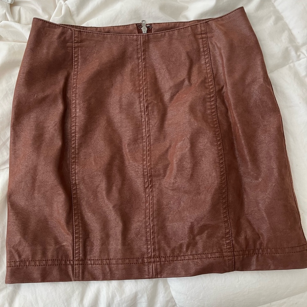 Free people leather skirt